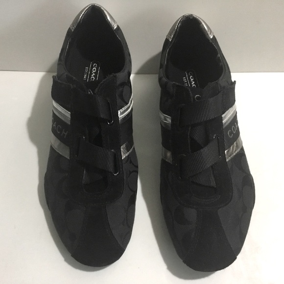 Coach Jenney Signature fabric and leather sneakers - Picture 1 of 11